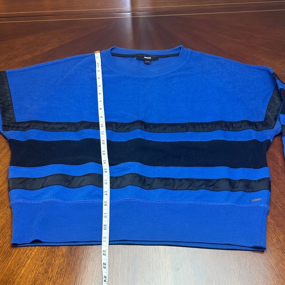 Diesel Blue & Black Striped Knit Sweater | Size S/M 100% Cotton - Picture 7 of 13